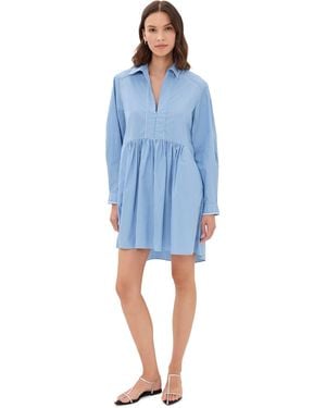 AKNVAS Kate Poplin Dress - Blue