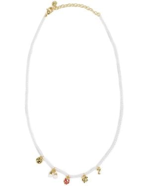 Gorjana Lucky Mini Charm Necklace - White