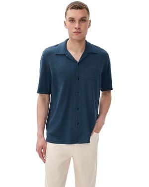 Rag & Bone Zuma Pointelle Avery Shirt - Blue