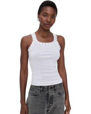 RE/DONE Studded Ribbed Tank - White