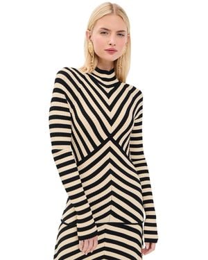 Zimmermann Valiant Deco Stripe Sweater - Black