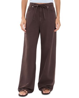 Rag & Bone Featherweight Phoebe Drawstring Jeans - Brown