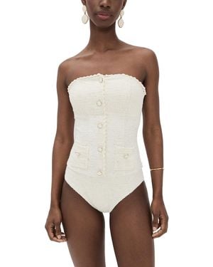 Jonathan Simkhai Natalie Strapless One Piece - White