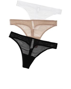 Skarlett Blue Jolie Lacy Thong Panties 3 Pack - Black