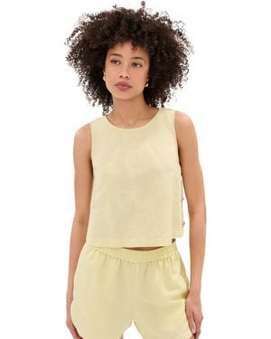Le Bos Margot Linen Cropped Blouse - Multicolor