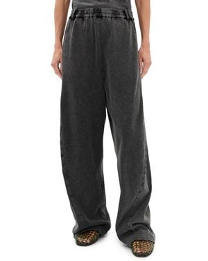 Tibi Petite Stretch Denim Knit Winslow Pants - Black