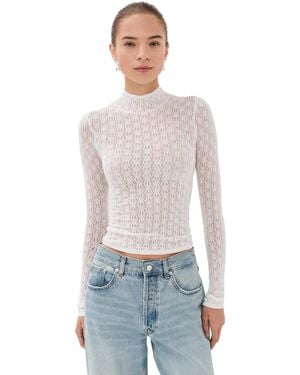 SABLYN Rhea Longsleeve Mock Neck - White