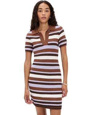 Le Bos Striped Boucle Mini Dress - Red