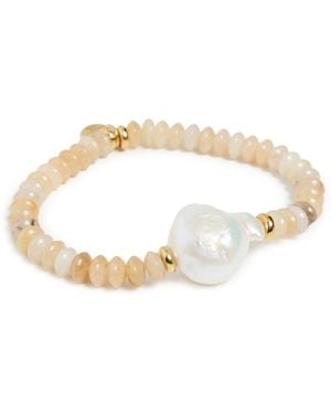 Mayamar Topaz Beaded Baroque Pearl Bracelet - Metallic