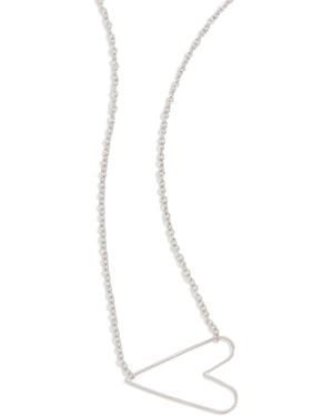 Zoe Chicco Tiny Anchored Heart Necklace - White