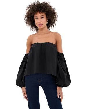 L'Agence Sarai Off Shoulder Eternal Bra Top - Black