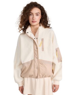 MWL by Madewell Drapey Sherpa Buick Jacket - Natural
