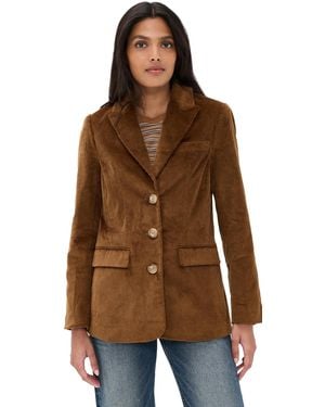 Astr Corduroy Boyfriend Blazer - Brown