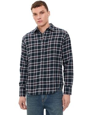 Rag & Bone Tomlin Flannel Shirt - Blue