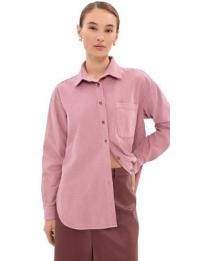 Le Bos Winnie Corduroy Button Down Shirt - Pink