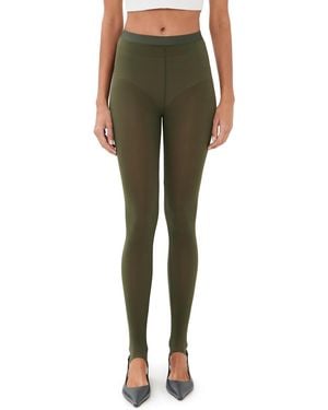 Wardrobe NYC Closet. Nyc Sheer Stirrup Leggings - Green