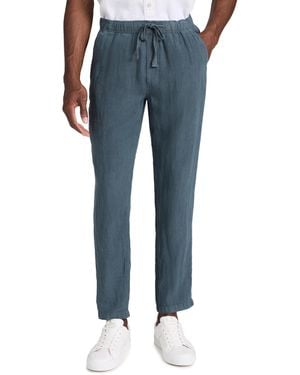 Faherty Linen Drawstring Pants - Blue