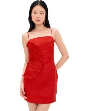 ANDRES OTALORA Respiro Lento Linen Dress - Red