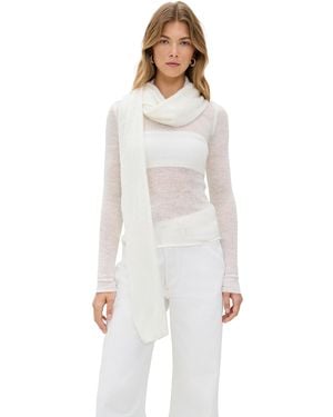 Simonett Wrap Tie Knit Top - White