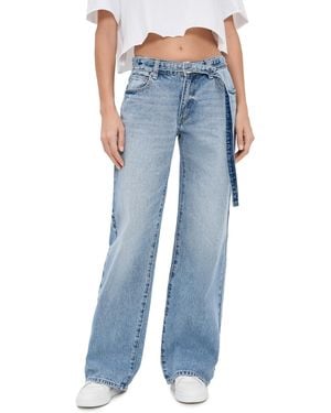 A.Brand 99 Baggy Belt Liv Jeans - Blue