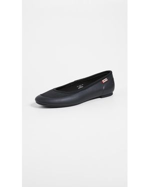 HUNTER Tour Gloss Ballerina Flats - Black