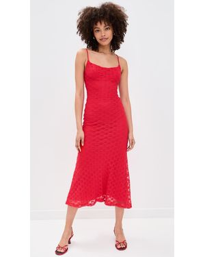 Bardot Lena Mesh Midi Dress in Pink | Lyst