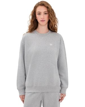 adidas Essential Fleece Crew Sweatshirt - Gray