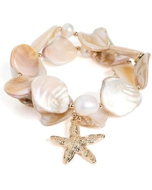 Ettika True Shell Bracelet Set - Metallic