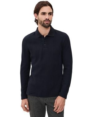 Vince Variegated Texture Polo - Blue