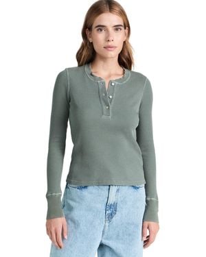 AMO Thermal Henley Tee - Gray