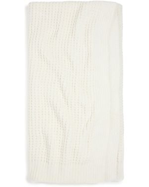Barefoot Dreams Cozychic Waffle Throw - White