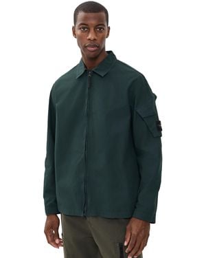 Stone Island Zip Overshirt - Green