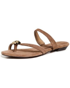 Madewell The Mila Organic Hardware Thong Slide Sandals - Black