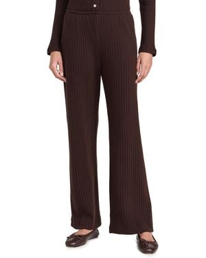 DONNI. The Sweater Rib Simple Pants - Brown