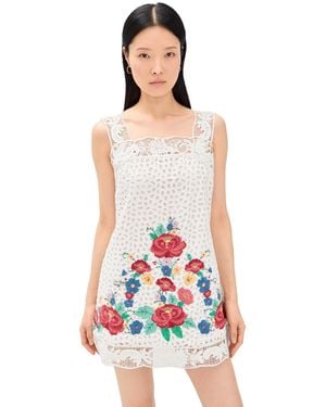 Sea Astrid Embroidery Tank Dress - White