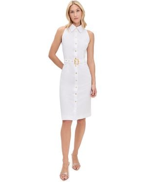 L'Agence Lisette Sleeveless Buttondown Dress - White