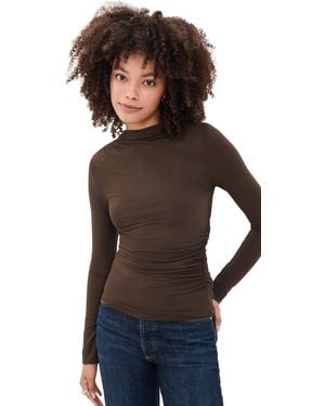 Rails Joelle Ruched Tee - Black