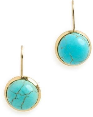 Shashi French Hook Bezel Drop - Blue