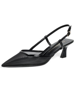 Stuart Weitzman Vinnie 50 Slingbacks - Black