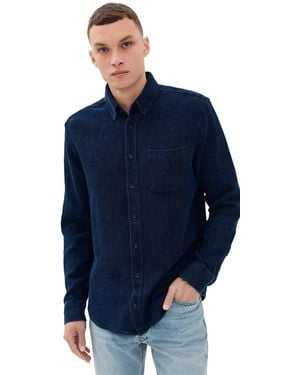 Taylor Stitch Jack Waffle Shirt - Blue