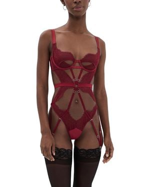 Thistle & Spire Minna Thong Bodysuit - Red