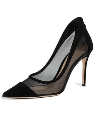 Gianvito Rossi Camoscio Rete Stilettos - Black
