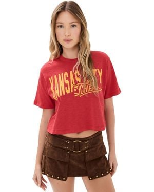 Junk Food Chiefs Crop Tee - Red