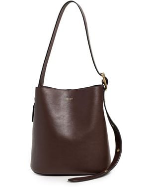 COACH Natural Grain Leather Bleeker Bucket Bag - Brown