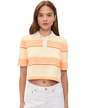 Le Bos Short Sleeve Striped Polo - Black