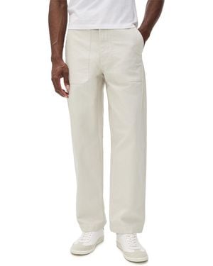 Madewell Garment Dye Slub Sateen Baker Pants - White