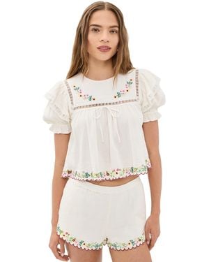 For Love & Lemons Leah Top - White