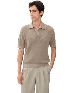 AUTO-REPLY Knit Mesh Polo Shirt - Multicolor