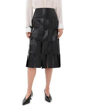 A.W.A.K.E. MODE A. W.A. K.E. Mode Midi Multi Rectangle Skirt - Black