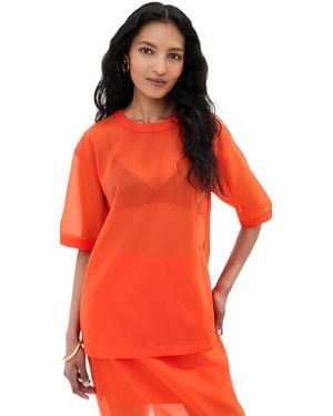 Le Bos Caroline Organza Tee - Orange